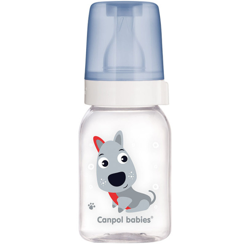 Canpol babies butelka wąska 120ml CUTE ANIMALS